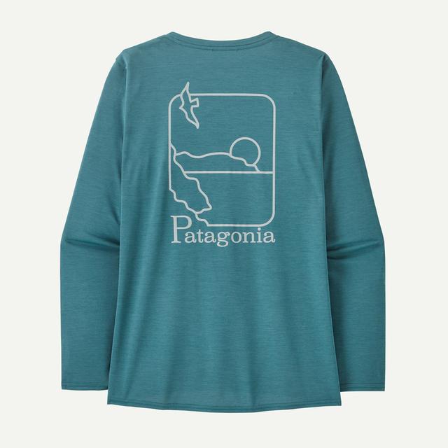 Patagonia L/s Cap Cool Daily Graphic Shirt - Waters Wetland Blue