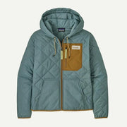 Patagonia Womens Diamond Quilted Bomber Hoody blue sage
