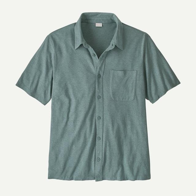Patagonia Mens Trail Harbor Button Blue Sage