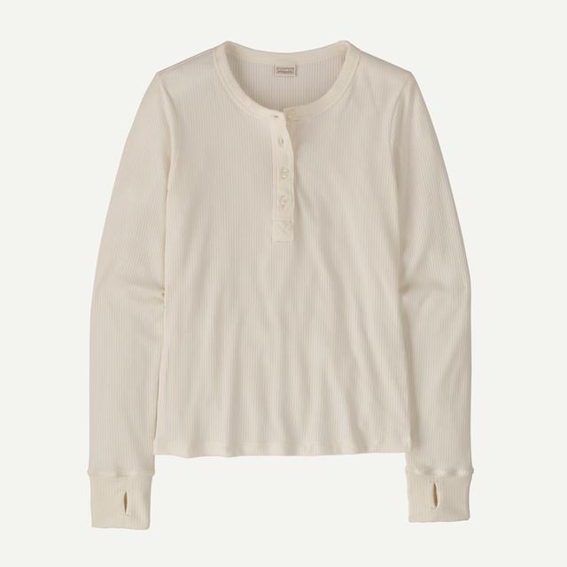 Patagonia Long Sleeved Rib Knit Henley White
