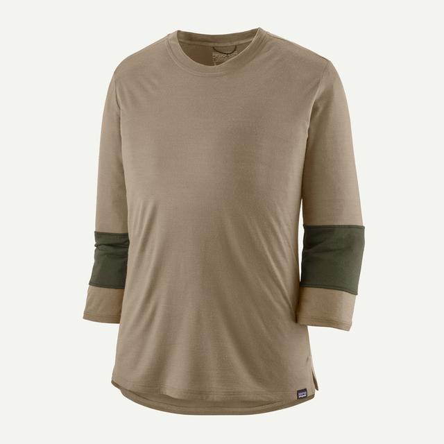 Patagonia Merino Blend 3/4 Sleeve Bike Jersey Seabird Grey