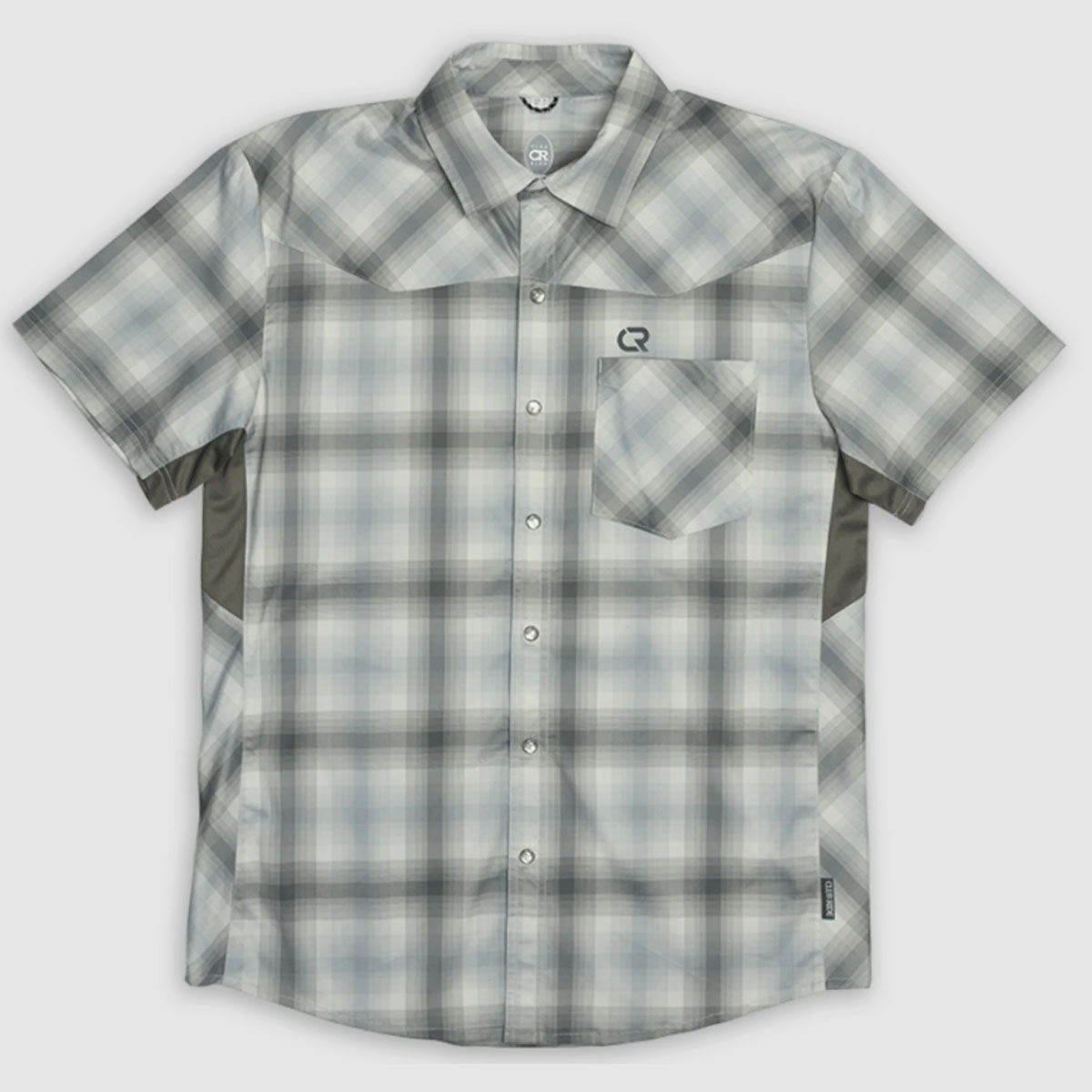 Club Ride Men's New West Original Pearl Snap Ride Shirt Shade Grey