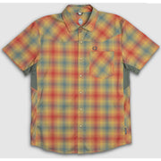 Club Ride Men's New West Original Pearl Snap Ride Shirt Khaki Red