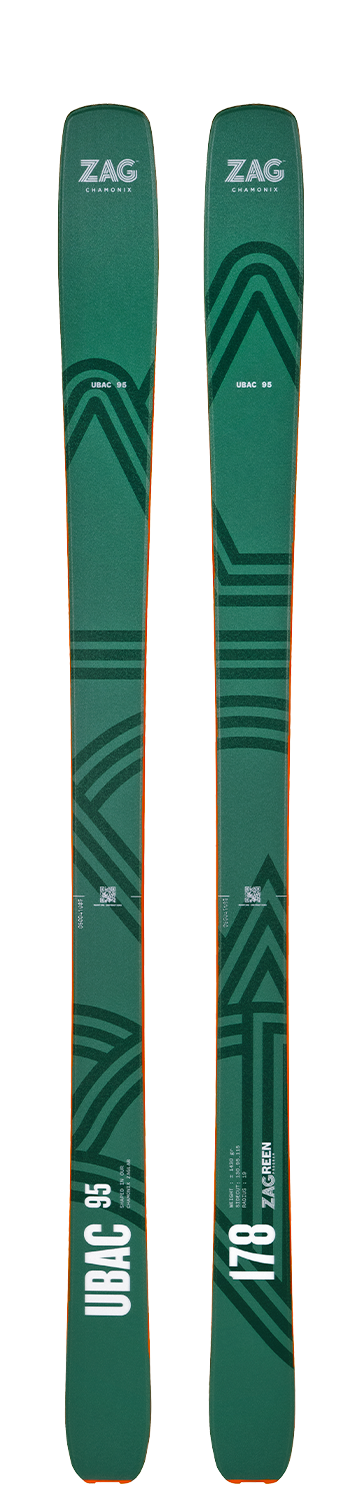 Zag Skis Ubac 95 Ski Forest / Dark Green