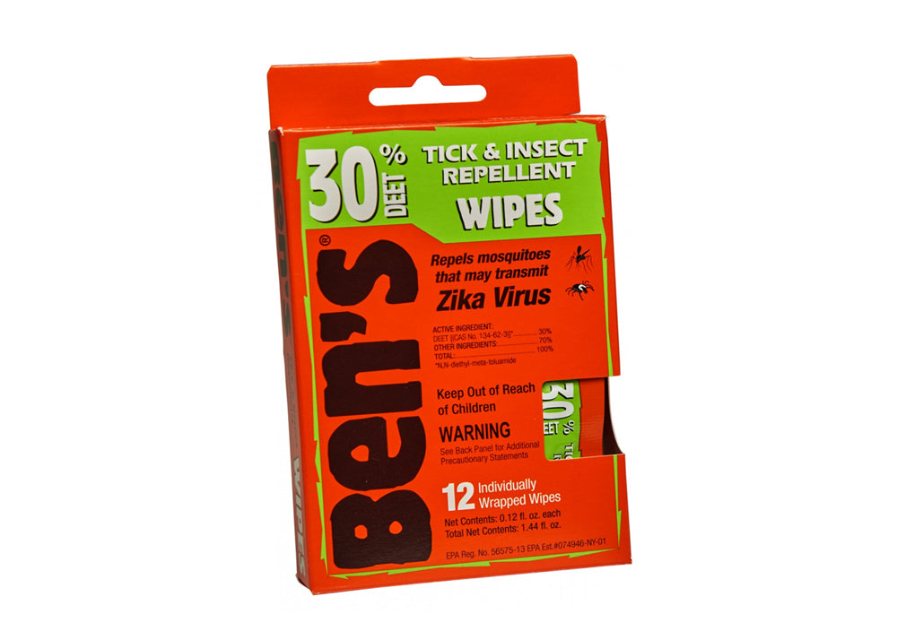 Ben's® 30 Tick & Insect Repellent Wipes - Idaho Mountain Touring
