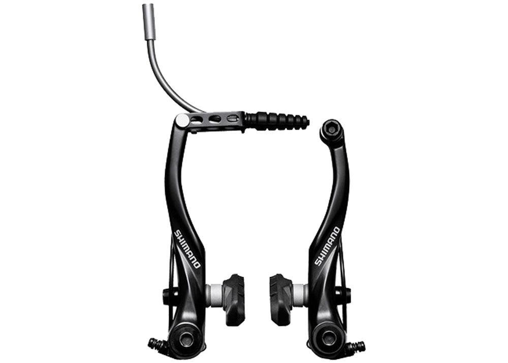 V-BRAKE, BR-T4000, REAR, X-TYPE (THIN SPACER OUTSIDE), S65T SHOE, 16.0/25.0MM FIXING BOLTS, W/INNER CABLE LEAD UNIT 90 DEG, BLACK - Idaho Mountain Touring