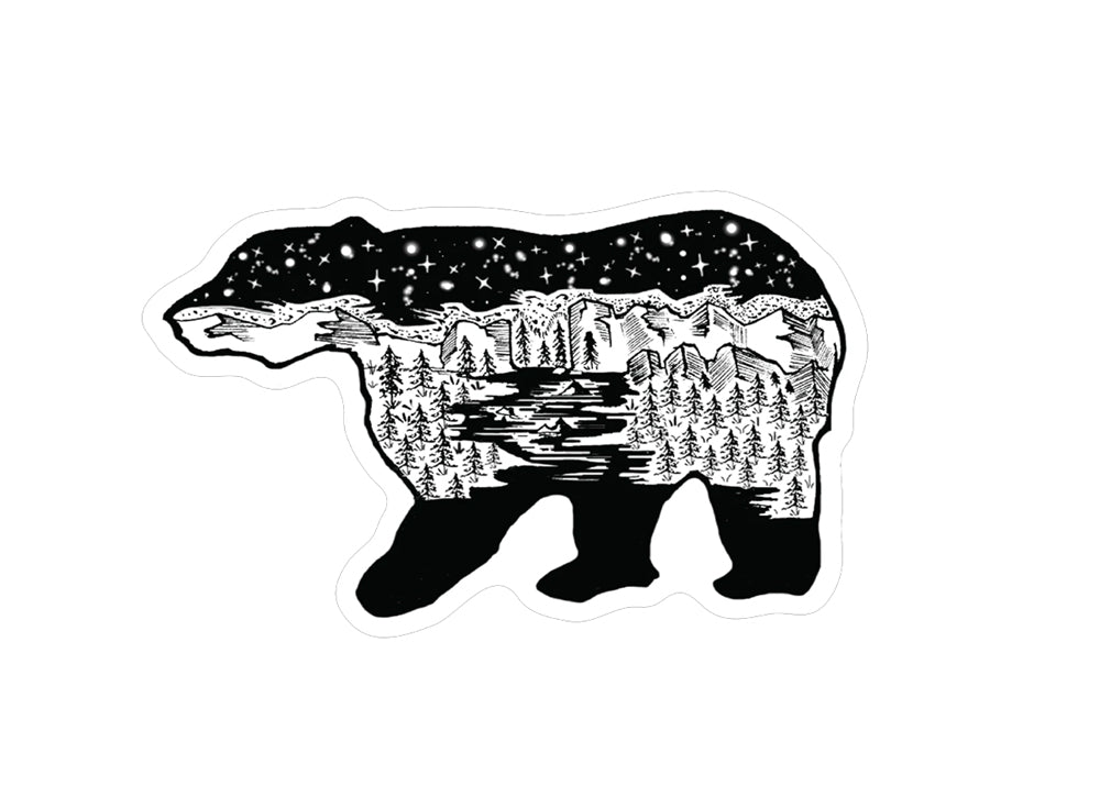 Bear Scene Sticker - Idaho Mountain Touring