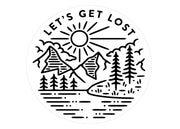Let's Get Lost Sticker - Idaho Mountain Touring