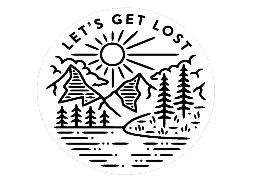 Let's Get Lost Sticker - Idaho Mountain Touring