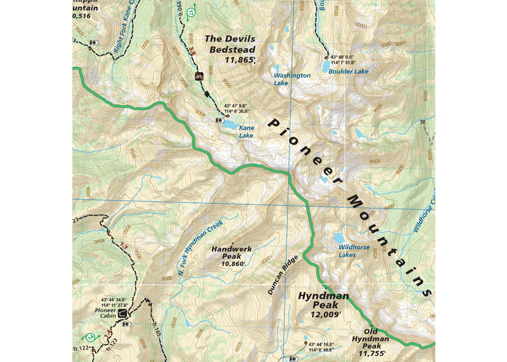 Sun Valley, Idaho Trail Map - Idaho Mountain Touring