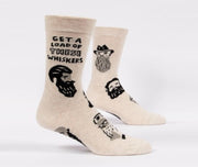 Men's Get A Load Of These Whiskers Crew Socks - Idaho Mountain Touring