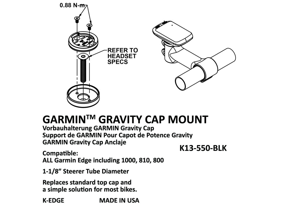 Gravity Top Cap Mount - Idaho Mountain Touring