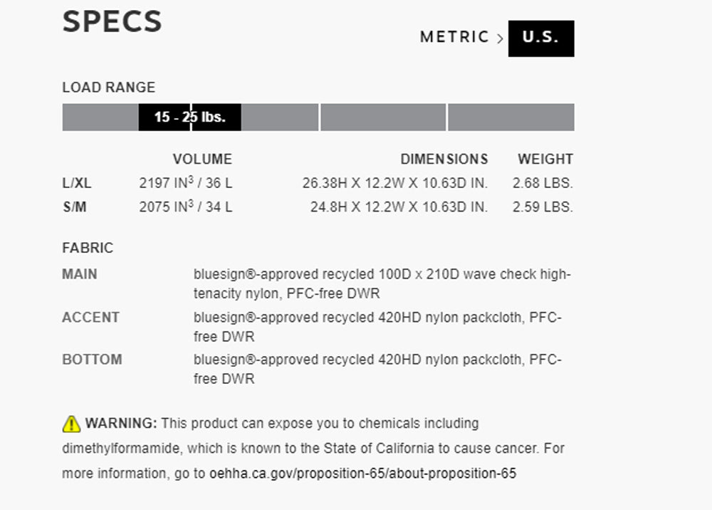 Men's Talon 36 Hiking Pack - Idaho Mountain Touring
