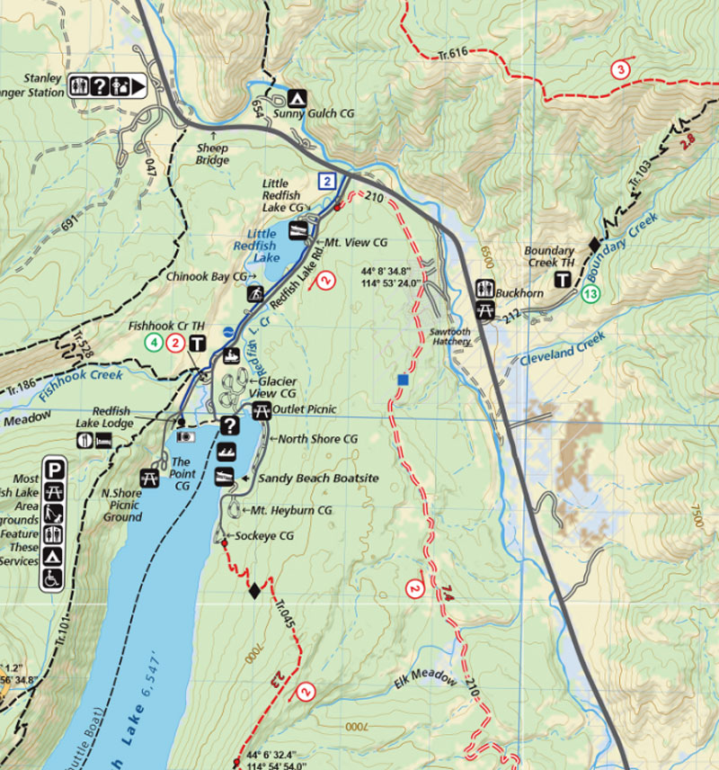 Sawtooth & White Cloud Mountains Trail Map - Idaho Mountain Touring