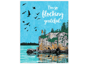 Flocking Grateful Greeting Card - Idaho Mountain Touring